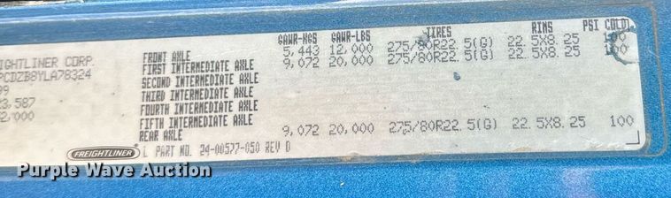 image for item EE7584 2000 Freightliner FLD semi truck