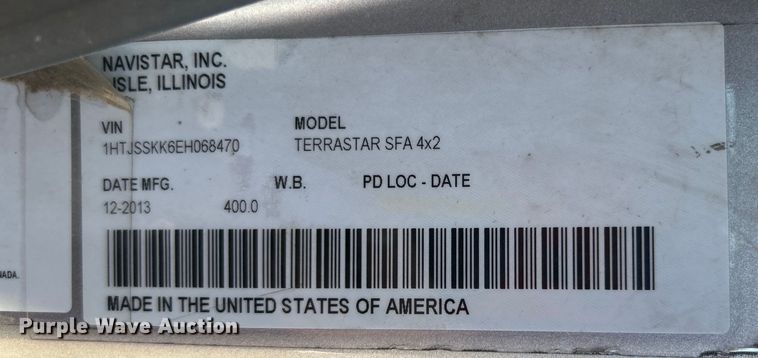 image for item EG0816 2014 International  TerraStar delivery truck