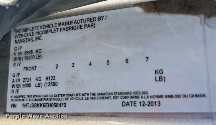 image for item EG0816 2014 International  TerraStar delivery truck