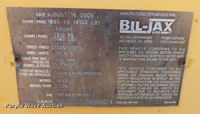 image for item EI8274 2005 Bil-Jax 3632T boom lift