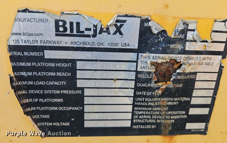 image for item EI8274 2005 Bil-Jax 3632T boom lift