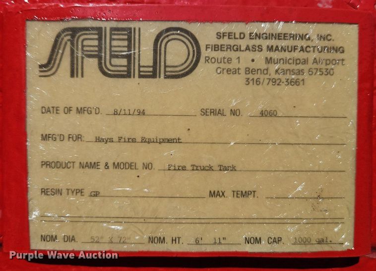 image for item EI8295 1982 GMC  C7000 pumper fire truck