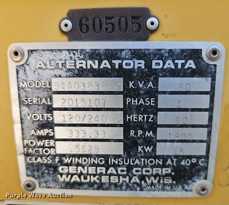 image for item EI8296 Generic  Olympian generator