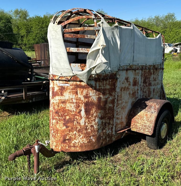 image for item EJ0475 Shop built  livestock trailer