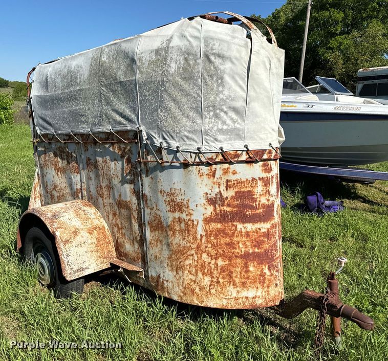 image for item EJ0475 Shop built  livestock trailer
