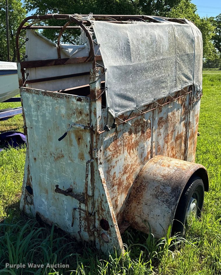 image for item EJ0475 Shop built  livestock trailer