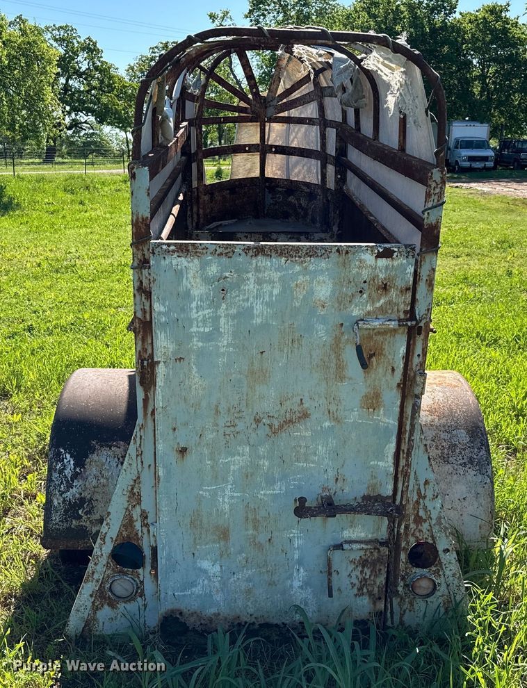 image for item EJ0475 Shop built  livestock trailer