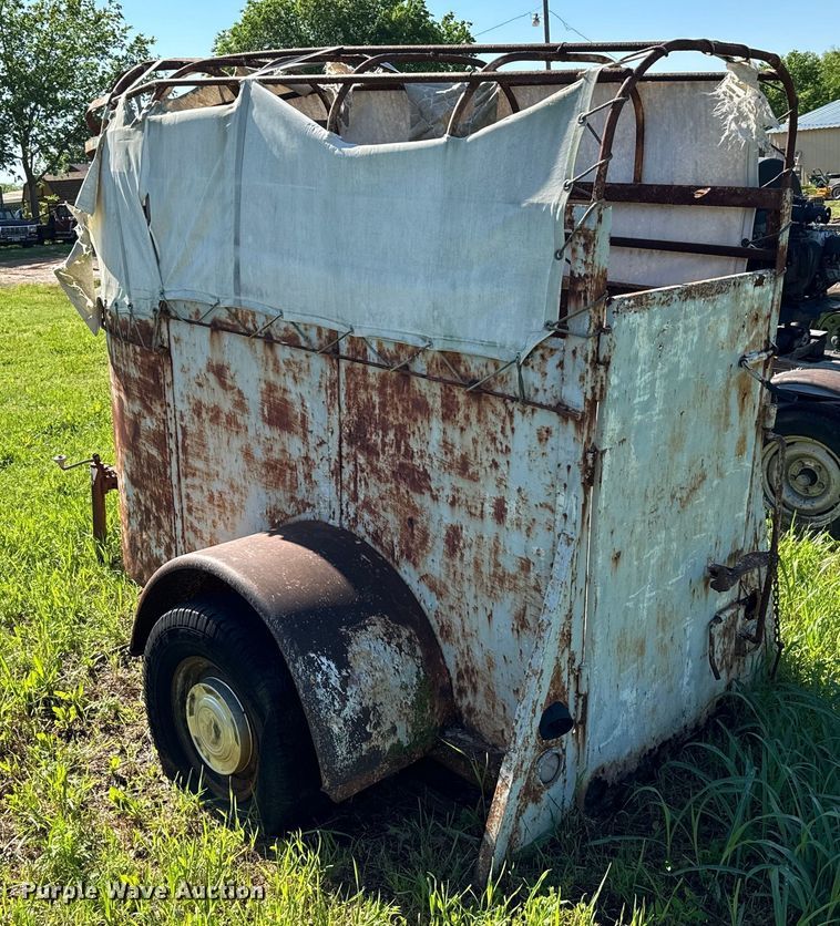 image for item EJ0475 Shop built  livestock trailer