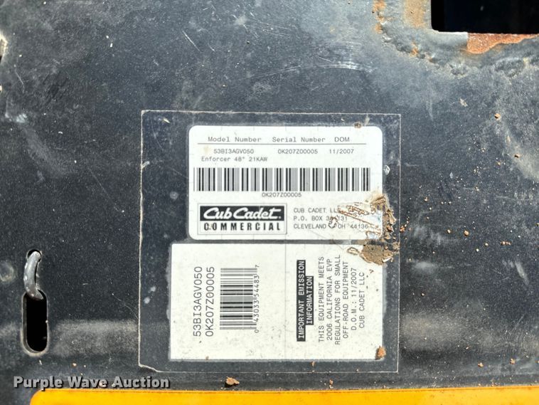 image for item EJ0485 Cub Cadet  The Enforcer ZTR lawn mower