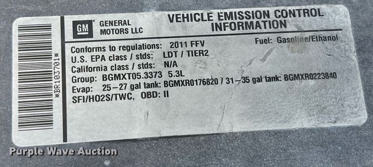 image for item EJ2985 2011 Chevrolet  Tahoe LT Texas Edition SUV
