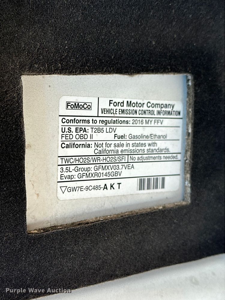 image for item EJ8947 2016 Ford Taurus  