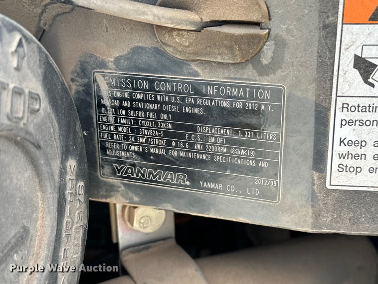 image for item EJ8955 2012 New Holland  E27B mini excavator