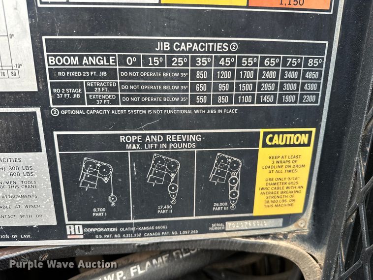 image for item EJ8956 2006 International  7400 crane truck