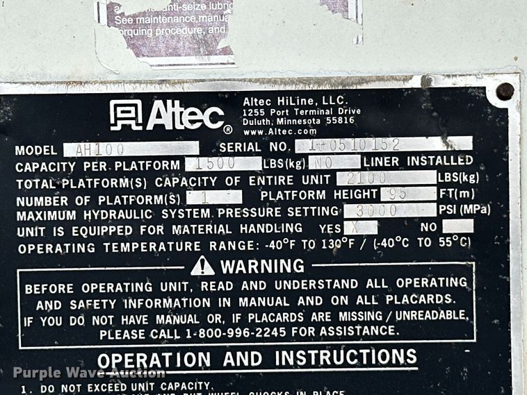 image for item EJ8964 2006 International  7600 bucket truck