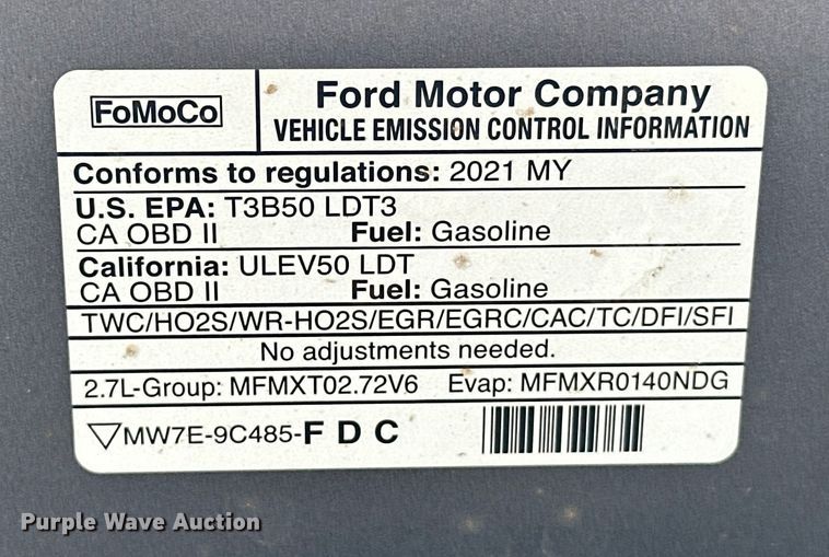 image for item EJ8966 2021 Ford Bronco 