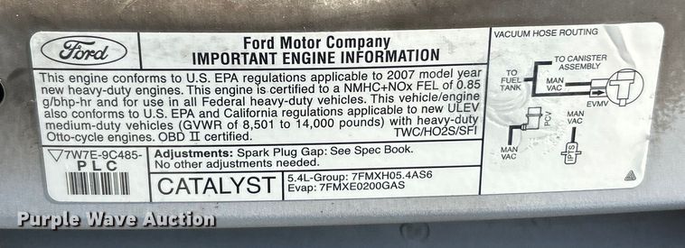 image for item EK3237 2007 Ford E350 Super Duty delivery truck