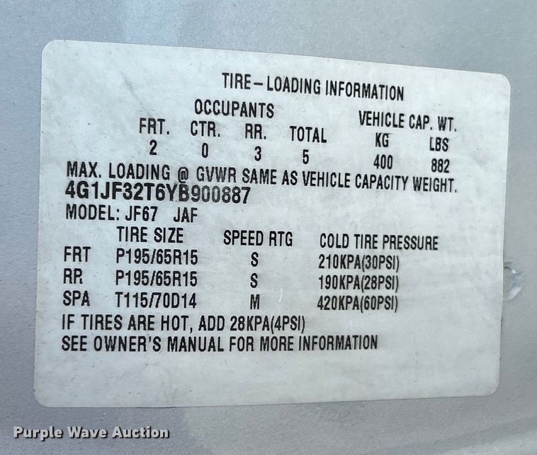 image for item EK3253 2000 Chevrolet  Cavalier Z24 