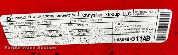 image for item EK3255 2010 Jeep Wrangler SUV