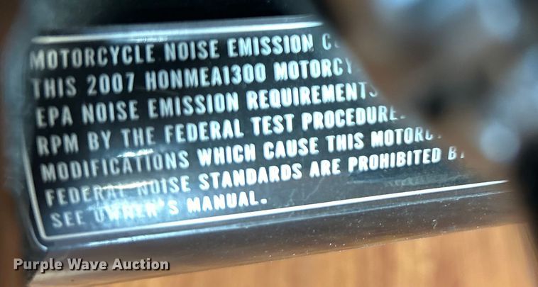 image for item EK3258 2007 Honda  1300 motorcycle