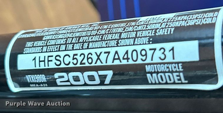 image for item EK3258 2007 Honda  1300 motorcycle