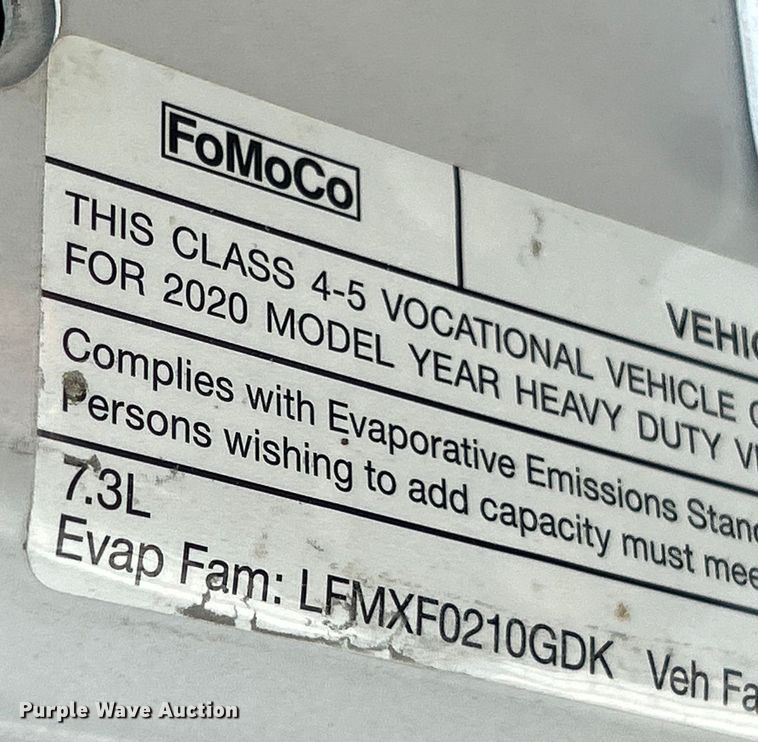 image for item EK3262 2021 Ford F450 Super Duty XL flatbed truck