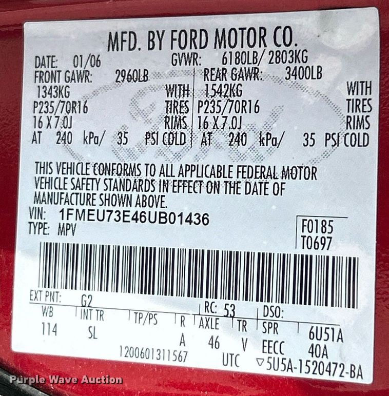 image for item EK3283 2006 Ford Explorer XLT SUV