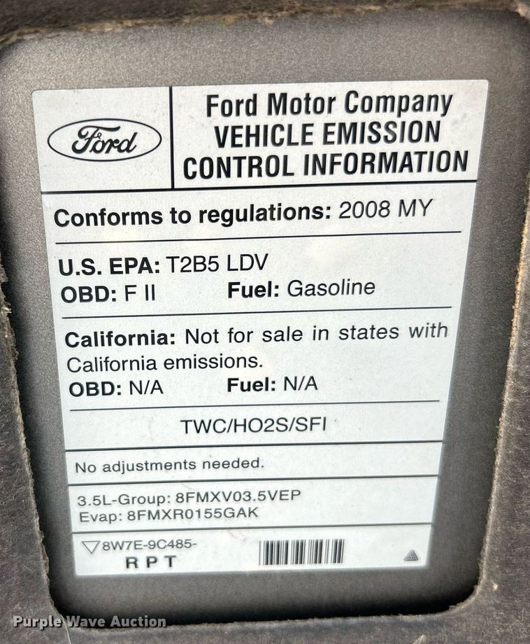 image for item EK3284 2008 Lincoln  MKZ 