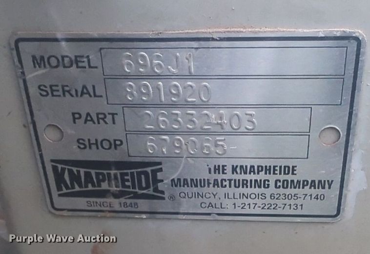 image for item EQ2075 Knapheide  696J1 utility bed