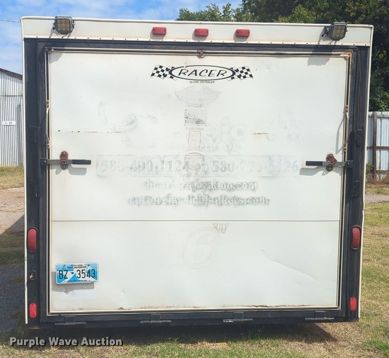 image for item EQ2083 2006 Carson trailer Racer enclosed cargo trailer