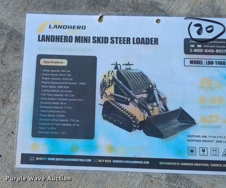 image for item EQ2140 LandHero LDH-T460 compact utility loader