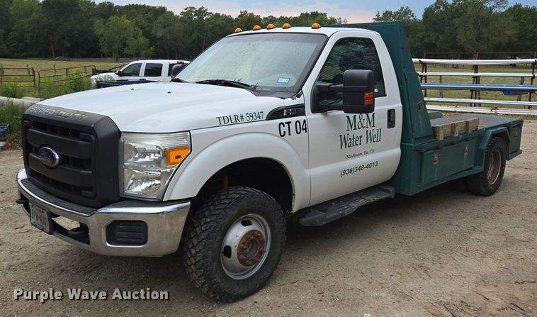 image for item EQ2501 2012 Ford F350 Super Duty XL flatbed pickup truck