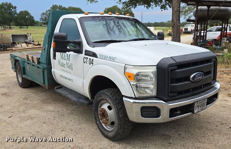 image for item EQ2501 2012 Ford F350 Super Duty XL flatbed pickup truck