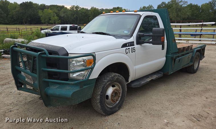 image for item EQ2503 2012 Ford F350 Super Duty XL flatbed pickup truck