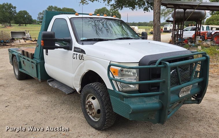 image for item EQ2503 2012 Ford F350 Super Duty XL flatbed pickup truck