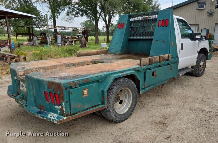 image for item EQ2503 2012 Ford F350 Super Duty XL flatbed pickup truck