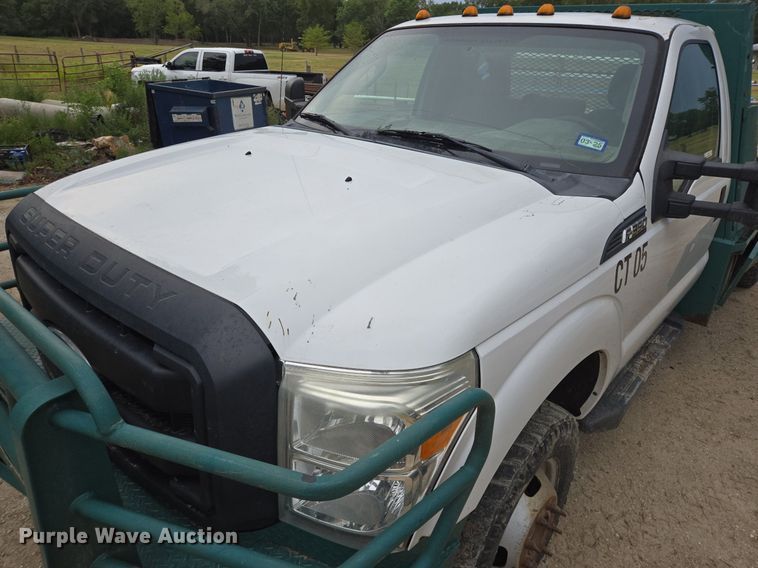 image for item EQ2503 2012 Ford F350 Super Duty XL flatbed pickup truck