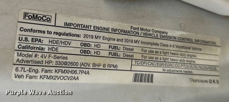 image for item IB9459 2019 Ford F550 Super Duty XL SuperCab utility / service truck