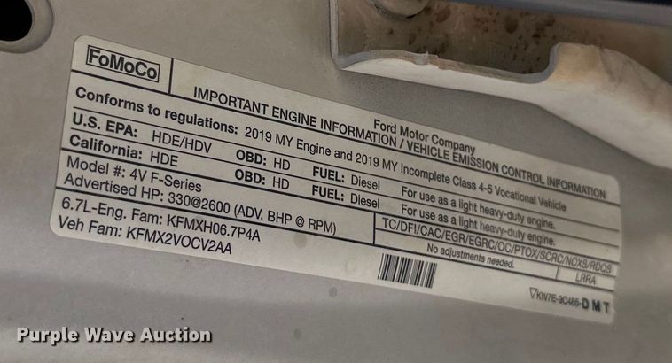 image for item IB9463 2019 Ford F550 Super Duty XL SuperCab utility / service truck