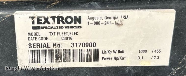 image for item IE9051 2016 EZ-GO TXT golf cart