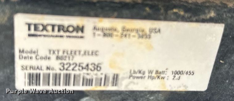 image for item IE9052 2017 EZ-GO TXT golf cart