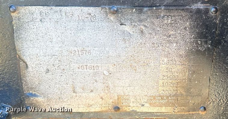 image for item LG9023 1979 Miller 0T610 tilt deck equipment trailer