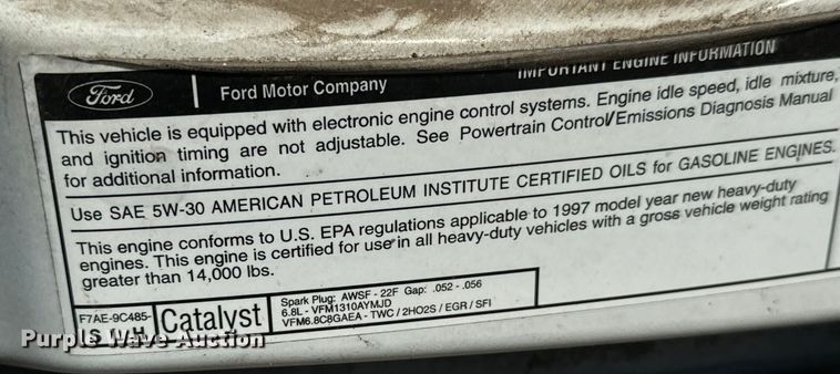 image for item MU9852 1997 Ford E450 Super Duty box truck