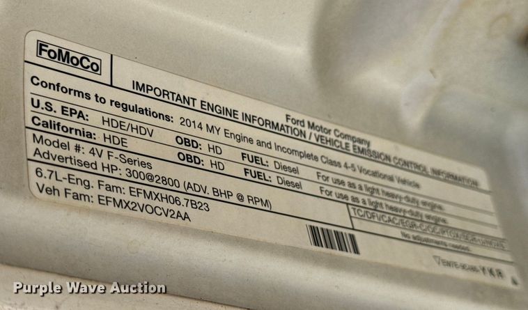 image for item MV9055 2014 Ford F550 Super Duty XL truck cab and chassis