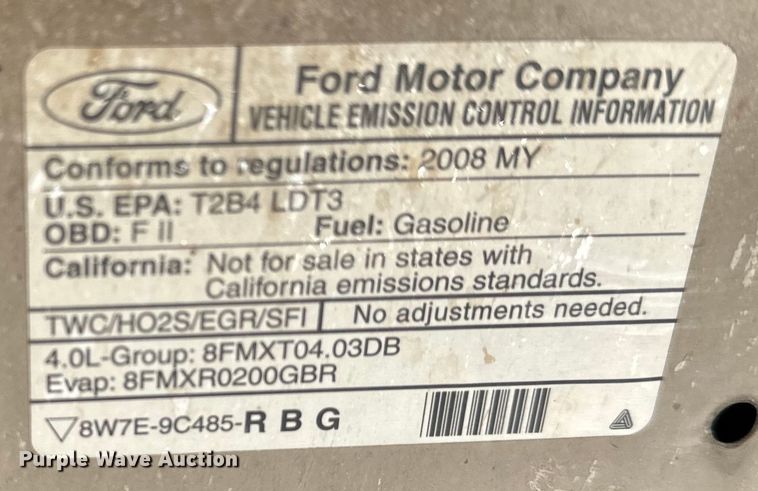 image for item MV9067 2008 Mercury Mountaineer SUV