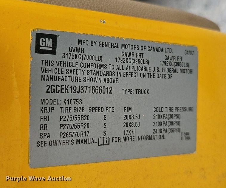 image for item NX9163 2007 Chevrolet  Silverado 1500 Ext. Cab pickup truck