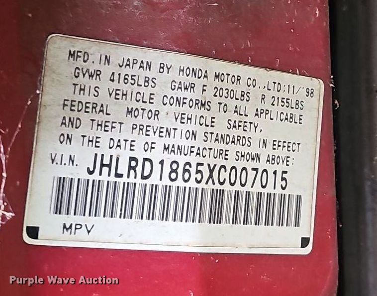 image for item NX9257 1999 Honda CR-V SUV