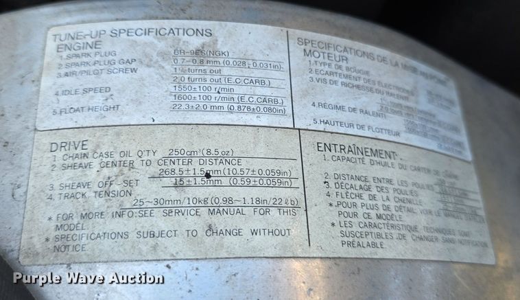 image for item OD9731 (2) 1997 Yamaha V MAX XTC snowmobiles