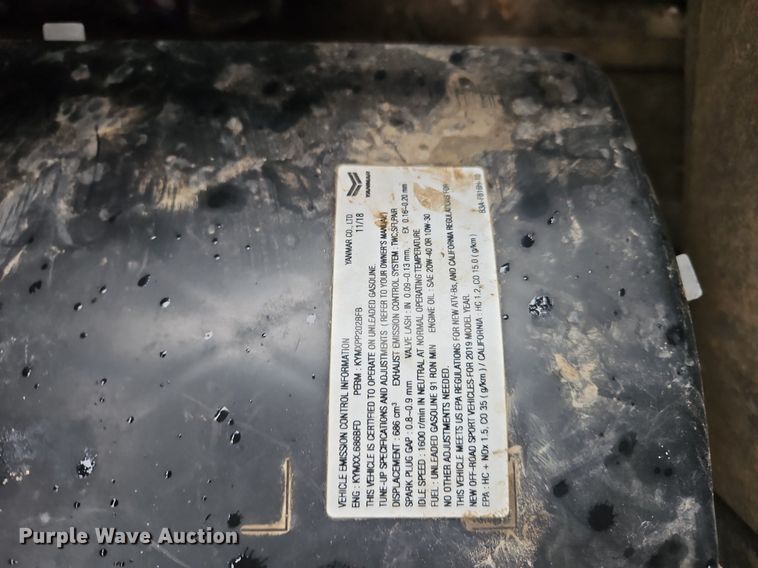 image for item OJ9850 2019 Yanmar YU700GMP utility vehicle