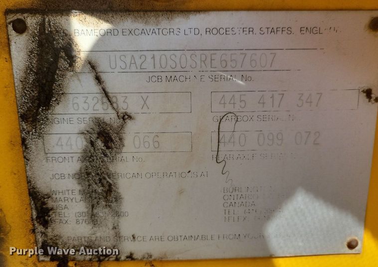 image for item DN3513 1993 JCB 210S backhoe