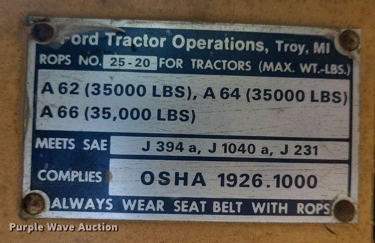 image for item DN3514 1985 Ford A62 wheel loader